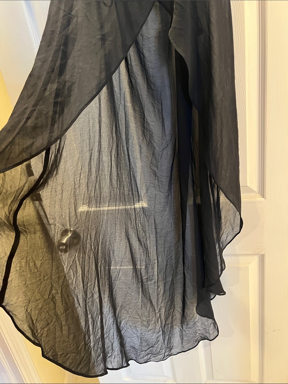 NWT bebe Black Asymmetrical Chiffon High-Low Dress - Picture 4 of 15